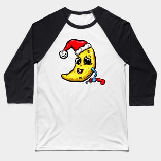 Christmas Moon Cartoon Baseball T-Shirt